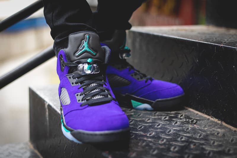 air jordan 5 alternate grape purple aqua black 136027 500 release date info photos price