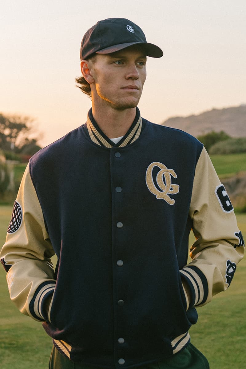 quiet golf winter 2024 collection price info availability sweater varsity jacket polo crewneck vest t shirt hoodie hat pants