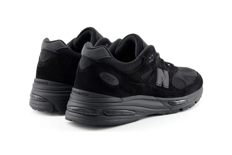 New Balance 991v2 Surfaces in "Triple Black" U991KK2 dad shoes sneakers nb all black 