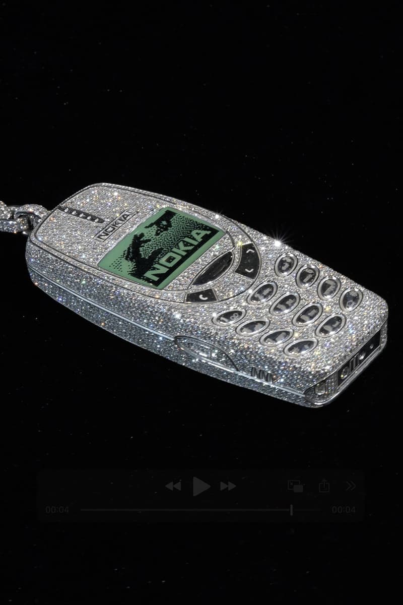 Closer Look at Alex Moss NY's Iced-Out SSS4U and Nokia Phone Chain For Drake some sexy songs 4 u partynextdoor toronto rapper adin ross