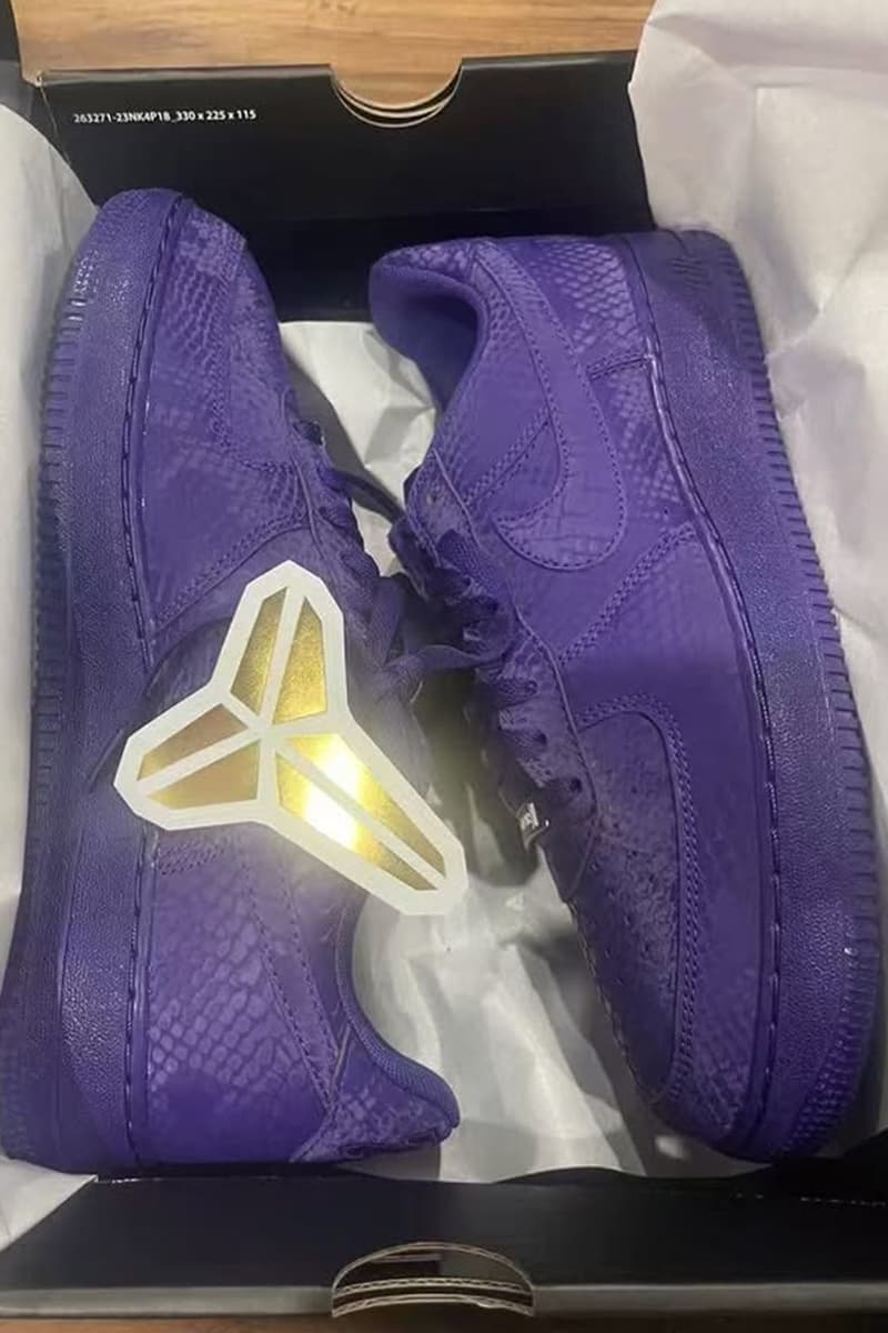 Kobe Bryant Nike Air Force 1 Low Court Purple IB0018-500 release date info store list buying guide photos price