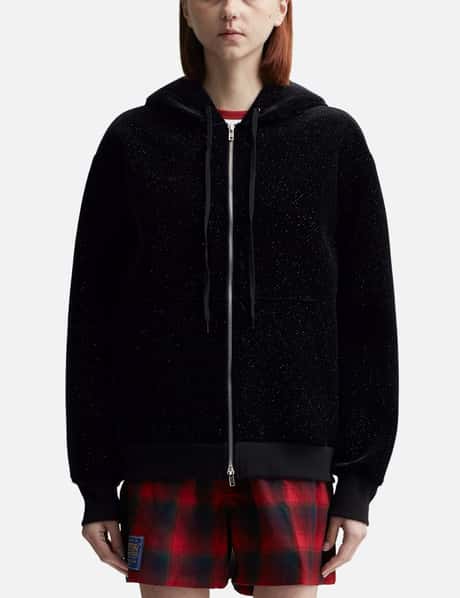 pushBUTTON Black Rabbit Ear Zip-up Hoodie