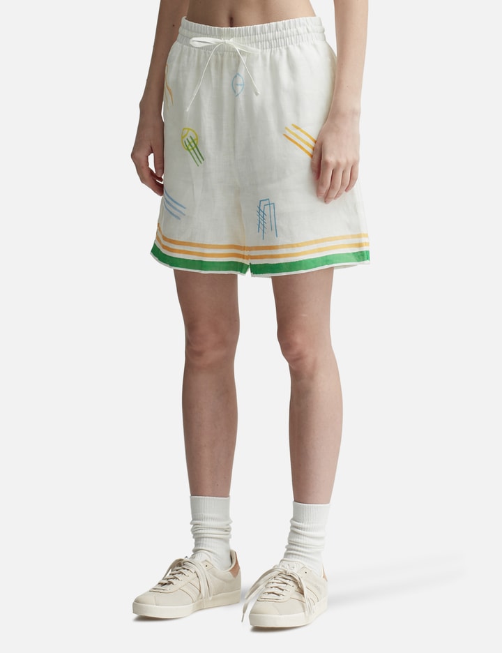 PRINTED LINEN SHORTS Placeholder Image