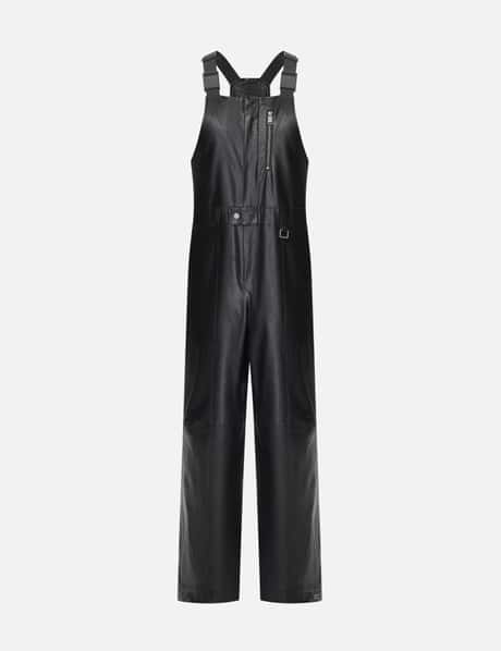 TEAM WANG design Choices Faux Leather Jumpsuit